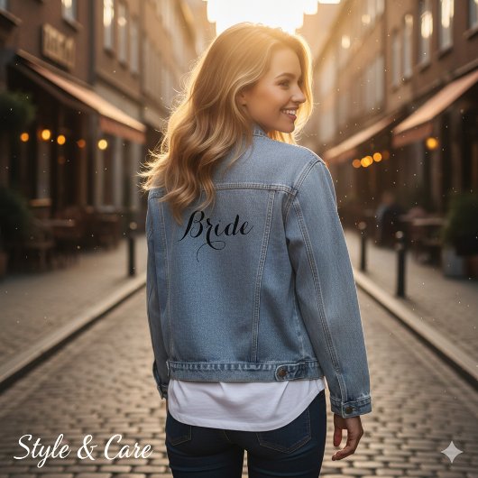 Unique Personalized Denim Jacket for Stylish Bride