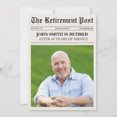 Unique Photo Newspaper Retirement Card (Voorkant)