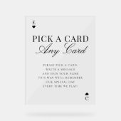 Unique Pick A Card Any Card Wedding Guestbook (Recto)