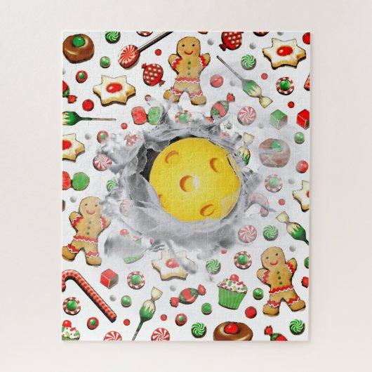 Unique Pickleball Holiday Jigsaw Puzzle cadeau (Vertical)