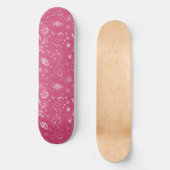 Unique Pink Astrology Design Skateboard (Recto)