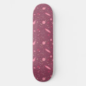 Unique Pink Astrology Design Skateboard (Recto)
