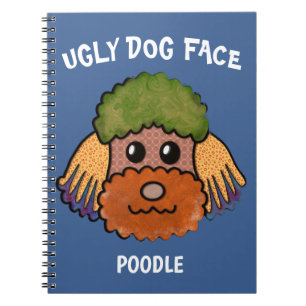Unique Poodle hideux chien visage Carnet