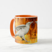 Unique Rare White Raven Photo & Flames Mug (Devant gauche)