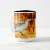 Unique Rare White Raven Photo & Flames Mug (Devant gauche)