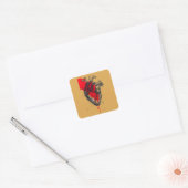 Unique Red Splatter Human Heart Sticker (Envelop)