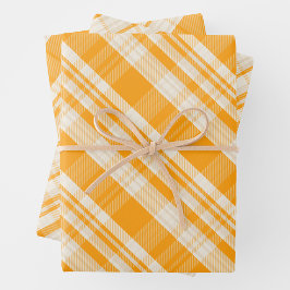 Unique Rustic Country Yellow & Cream Plaid Inpakpapier Vel