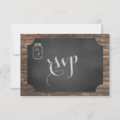 Unique Rustique Mason Jar Mariage RSVP (Devant)
