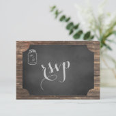Unique Rustique Mason Jar Mariage RSVP (Debout devant)