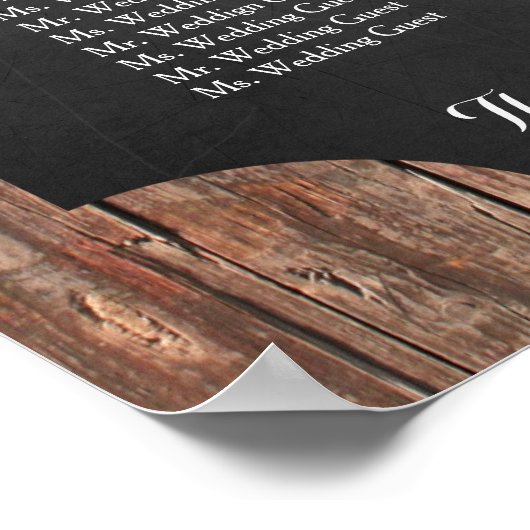 Unique Rustique Mason Jar Mariage Tableau de siège (Coin)