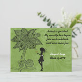 Unique Silhouette Flower Invitation (Debout devant)