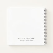 Unique Simple Minimal Élégant Mariage Livre d'invi (Dos)