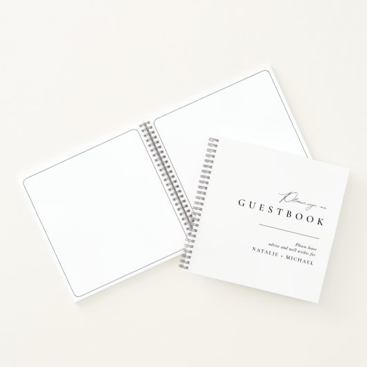 Unique Simple Minimal Élégant Mariage Livre d'invi (Intérieur)