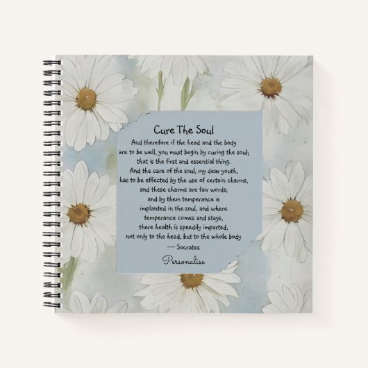 Unique Socrates Soul Health Citation Daisy Journal (Devant)