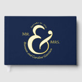 Unique Stylish Bride Groom Noms Gold Calligraphie (Recto)