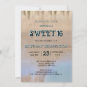 Unique Sweet 16 Invitation - Retro Flower Girl (Dos)