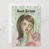 Unique Sweet 16 Invitation - Whimsica Flower Girl (Devant)