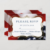 Unique, tendance États-Unis drapeau Mariage Cartes (Devant / Derrière)