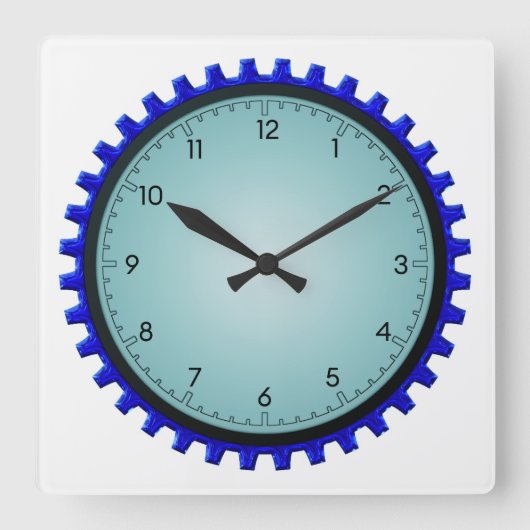 Unique & trendy Wall Clock Vierkante Klok (Voorkant)