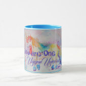 Unique Unicorne aquarelle art filles dames Mug (Centre)