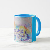 Unique Unicorne aquarelle art filles dames Mug (Devant droit)