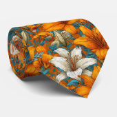 Unique Valentine Gifts For Husband Lilies Flower Stropdas (Opgerold)