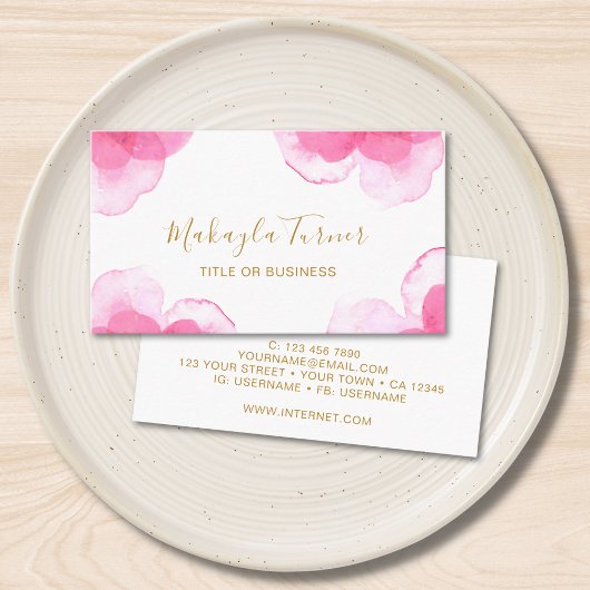 Unique Watercolor Visitekaartje