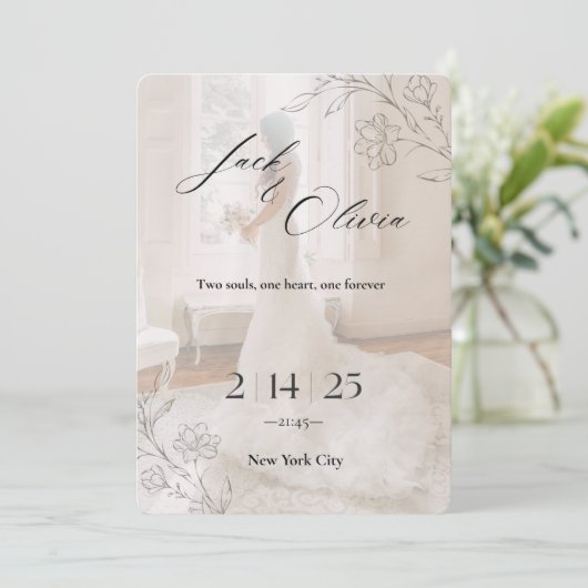 Unique wedding invitation cart (Debout devant)