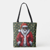 Uniquely Black Santa Large Shoulder Tote Draagtas (Achterkant)