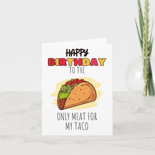 Uniquement Puns Viande Carte Anniversaire (Devant)