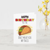Uniquement Puns Viande Carte Anniversaire (Fleur jaune)