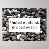 Unis nous sommes divisés nous disons affiche (Devant)