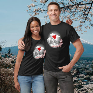 Uniseks Mt. Fuji Japan Abstract Design T-shirt