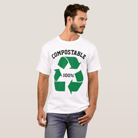 unisex 100% composteerbaar t-shirt (Voorkant volledig)