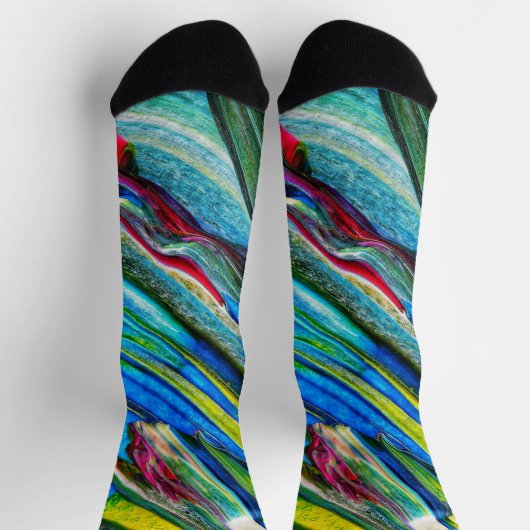 Unisex Abstract Crew Sock Sokken (Top)
