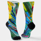 Unisex Abstract Crew Sock Sokken (Gebogen)