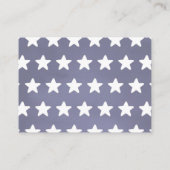 Unisex Baby Book Request Blue White Star Pattern Informatiekaartje (Achterkant)