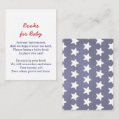 Unisex Baby Book Request Blue White Star Pattern Informatiekaartje (Voorkant / Achterkant)