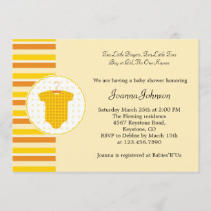 Unisex Baby shower Uitnodiging