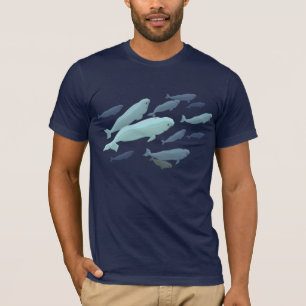 Unisex Beluga Whale T-Shirt Cute Whale Art Shirten
