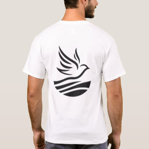 Unisex Bird Silhouette Outline Minimalistische Pri T-shirt