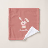 Unisex Bunny Rabbit Monogram Burp Cloth (Gant de toilette)