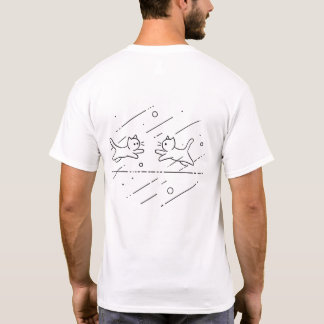 Unisex Cats Kittens spelen tekenen minimalistisch T-shirt