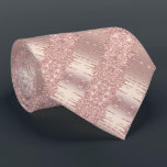 Unisex Cravate Rose Gold Blush Parties scintillant<br><div class="desc">Rose Gold Blush Parties scintillant Sparkle Drips Chic Pink Modern - Ajouter votre texte unique / nom - Faire votre cadeau spécial - Redimensionner et déplacer ou supprimer et ajouter du texte / des éléments avec outil de personnalisation. Conception par MIGNED. Veuillez voir mes autres projets. Vous pouvez également transférer...</div>