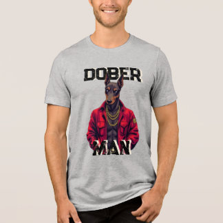 Unisex Dobermann hondengrafiek Tri-Blend Shirt