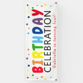 Unisex Fun Rainbow Kids Birthday Celebration Spandoek (Verticaal)