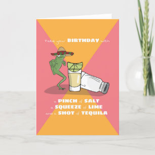 Unisex Funny Humor Shot of Tequila Birthday Kaart