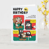 Unisex Funny Humour bande dessinée 18e carte d'ann (Fleur jaune)