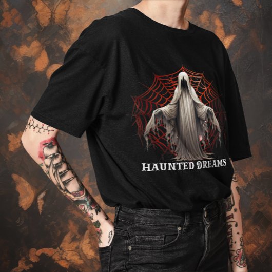 Unisex Halloween "Haunted Dreams" Gothic Ghost T-shirt