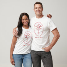 Unisex Herdenkingszegel T-shirt in het rood
